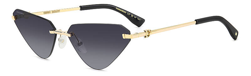 Dsquared D2 0108/S Women's Oversized Sunglasses Gold 63mm