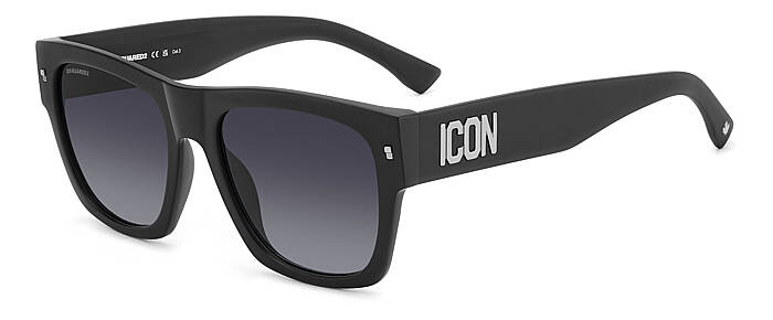 Dsquared ICON 0004/S Men's Square Sunglasses - Black 55mm