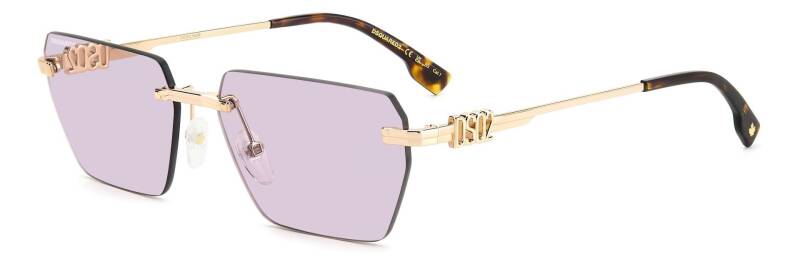 Dsquared2 D2 0102/S Violet Square Men's Sunglasses 58mm