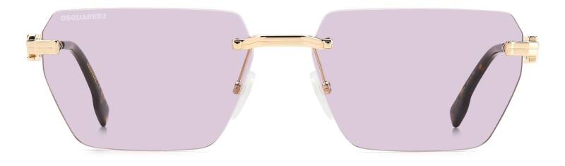 Dsquared2 D2 0102/S Violet Square Men's Sunglasses 58mm