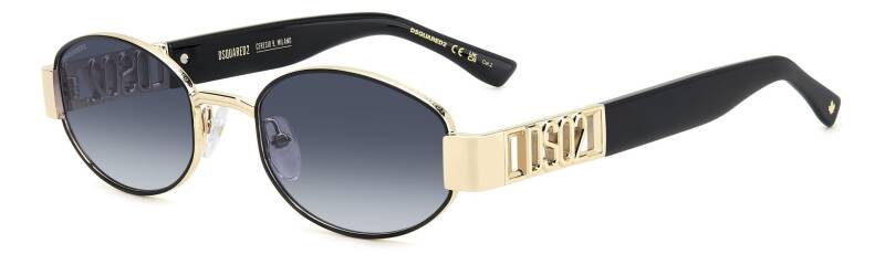 Dsquared2 D2 0155/S Blue Rectangular Men's Sunglasses 53mm