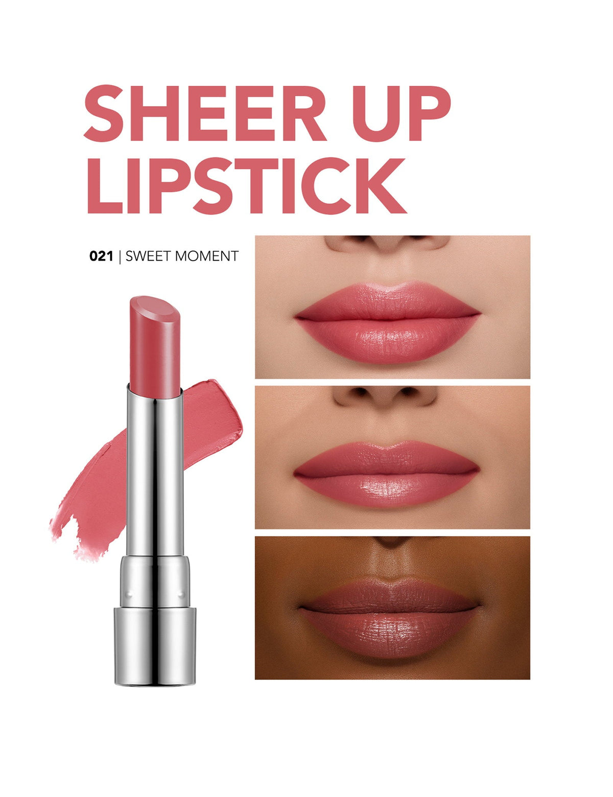 Flormar Sheer Up Glossy Moisturizing Lipstick 3g