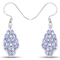 3.04 Carat Genuine Tanzanite .925 Sterling Silver Earrings