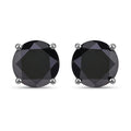 4.81 Carat Genuine Black Diamond 14K White Gold Earrings