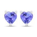 0.90 Carat Genuine Tanzanite .925 Sterling Silver Earrings