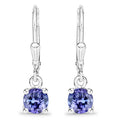 0.94 Carat Genuine Tanzanite .925 Sterling Silver Earrings