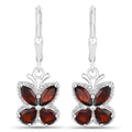 2.60 Carat Genuine Garnet .925 Sterling Silver Earrings
