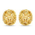 18K Yellow Gold Plated 4.06 Carat Genuine Citrine .925 Sterling Silver Earrings
