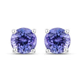 0.94 Carat Genuine Tanzanite .925 Sterling Silver Earrings