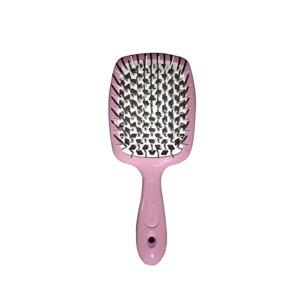 Janeke Superbrush Pink & White Detangling Hair Brush