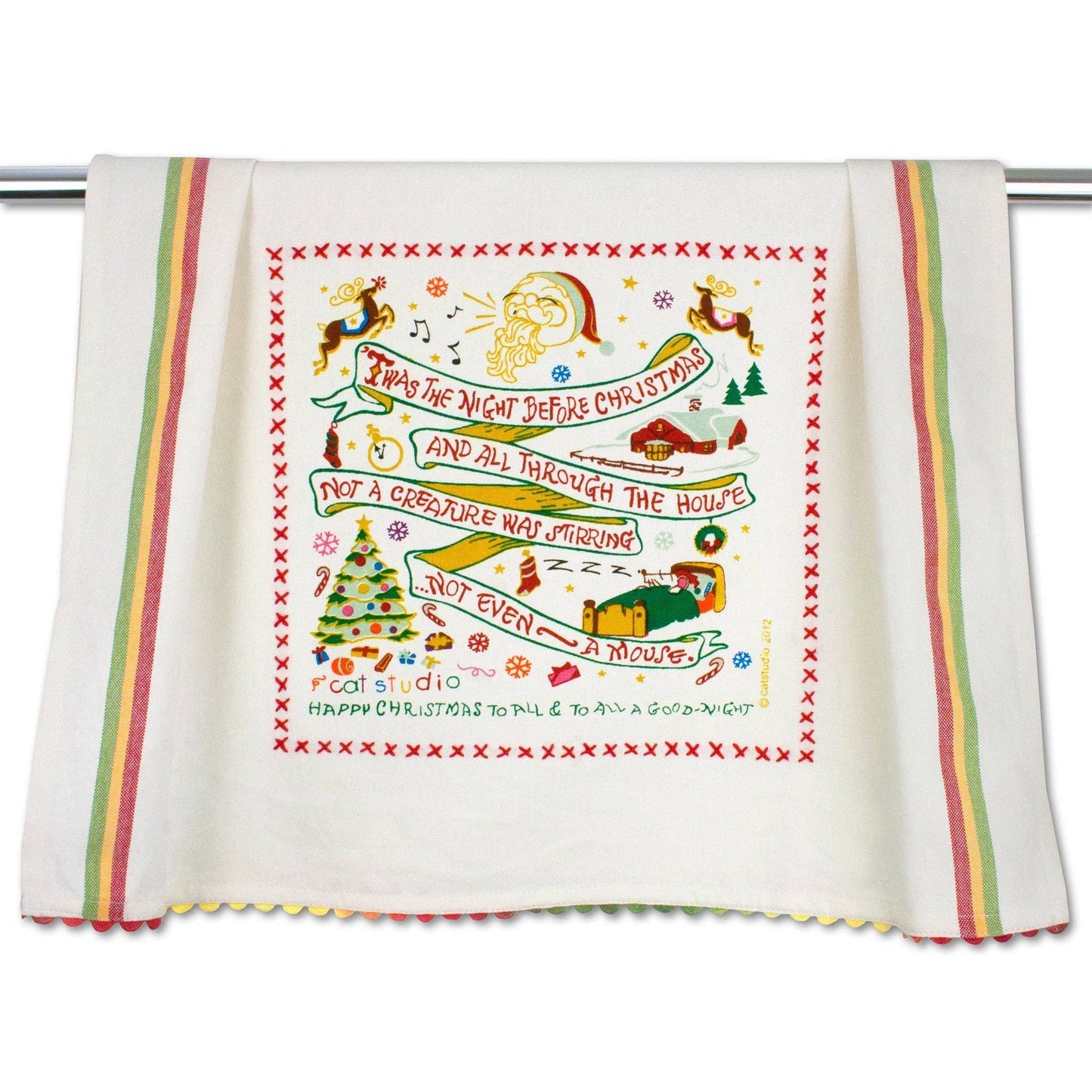 catstudio - Night Before Christmas Dish Towel