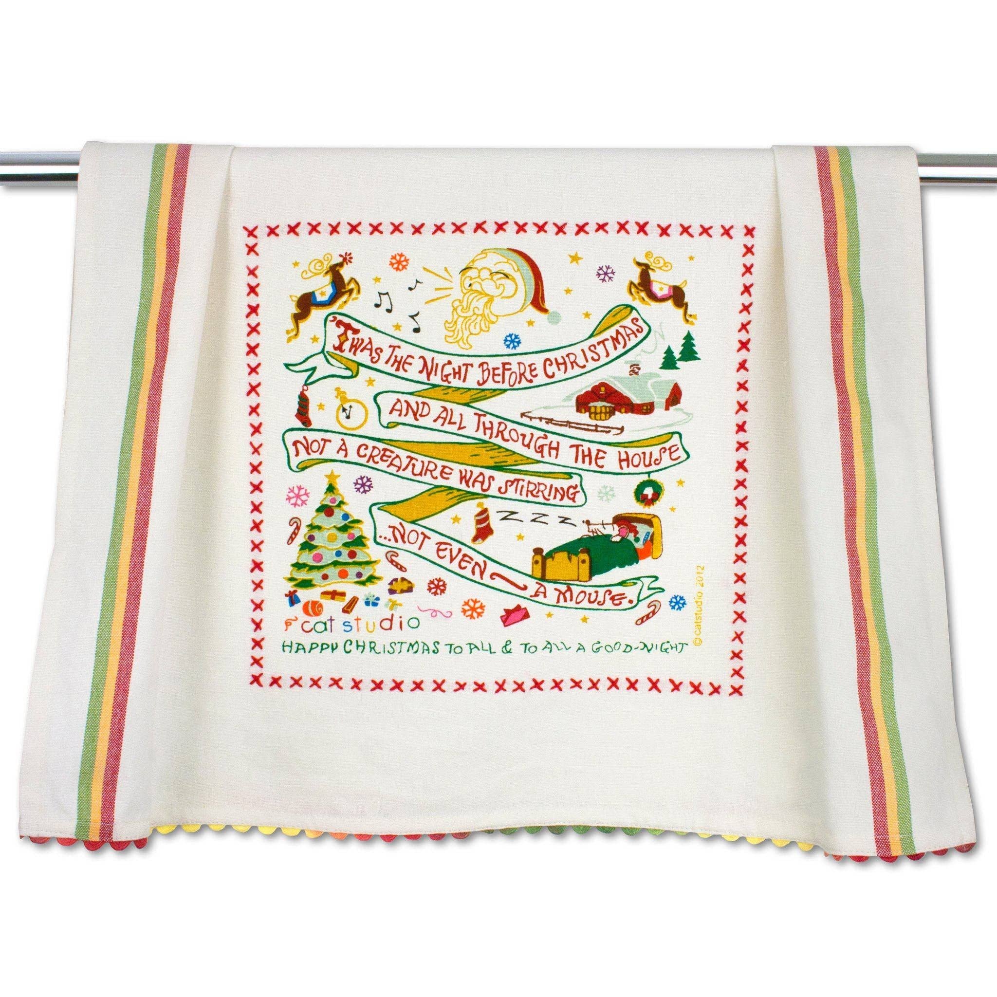 catstudio - Night Before Christmas Dish Towel