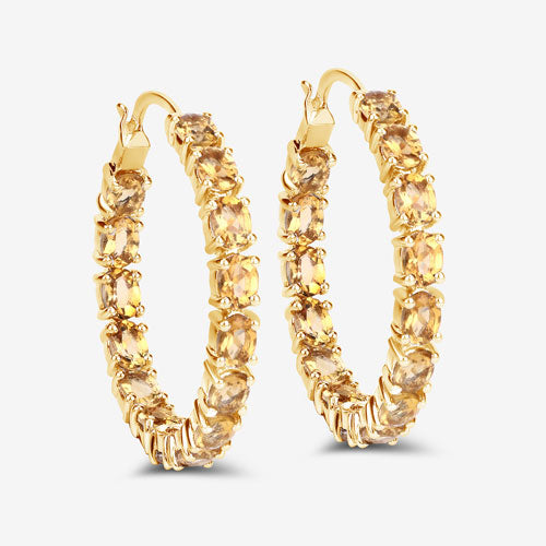 4.80 Carat Genuine Citrine .925 Sterling Silver Earrings