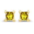 0.25 Carat Genuine Yellow Diamond 14K Yellow Gold Earrings (SI1-SI2)