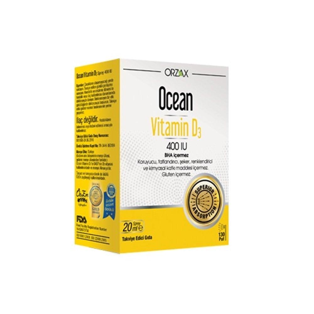 Orzax Ocean Vitamin D3 Spray - 400 IU | 20 ml
