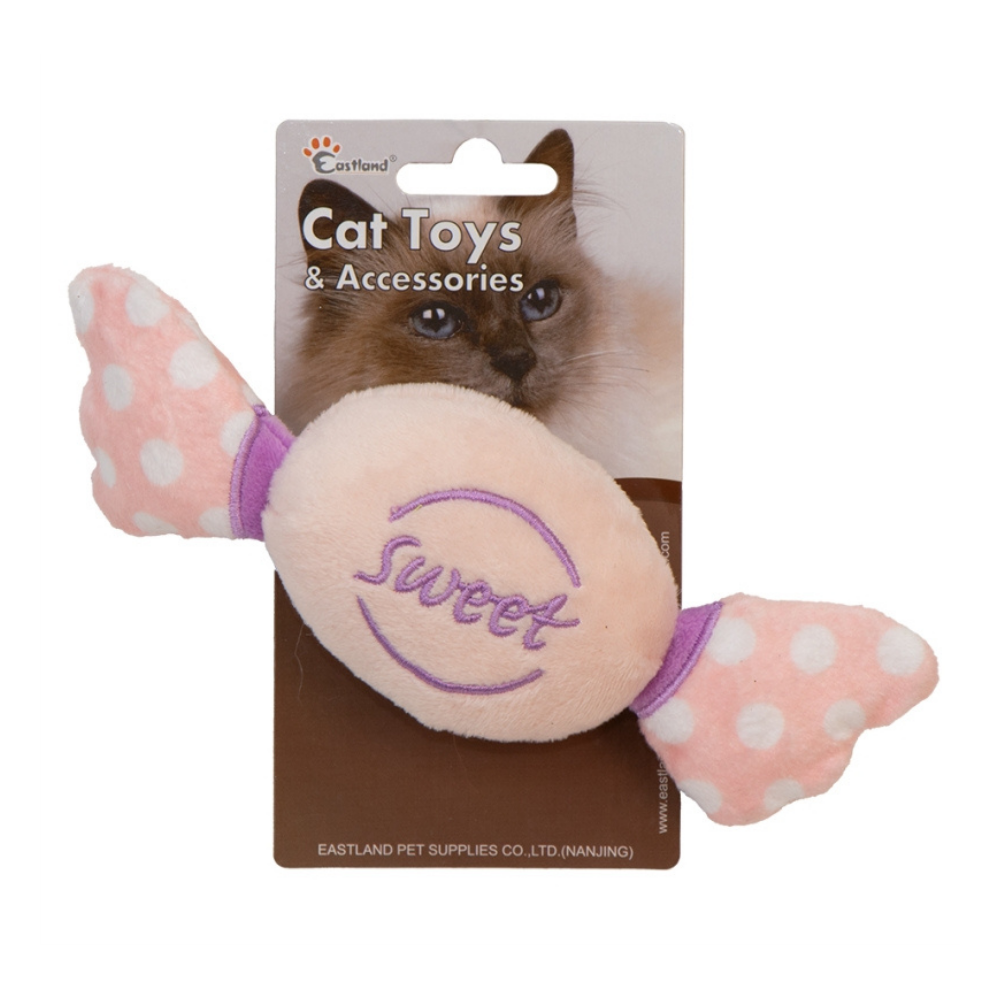 Eastland Plush Candy Cat Toy with Catnip & Chirp 18.5 cm