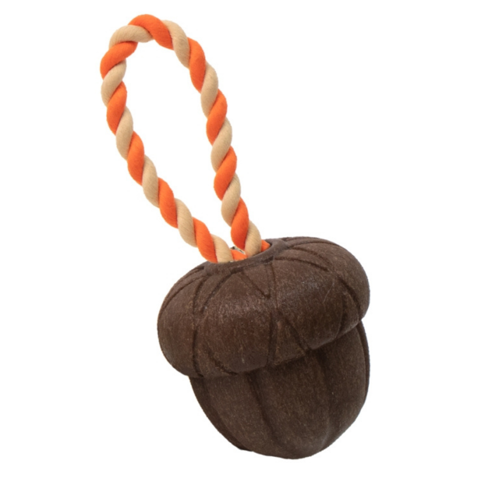 Eastland Acorn Plastic Dog Toy with Rope 7 cm