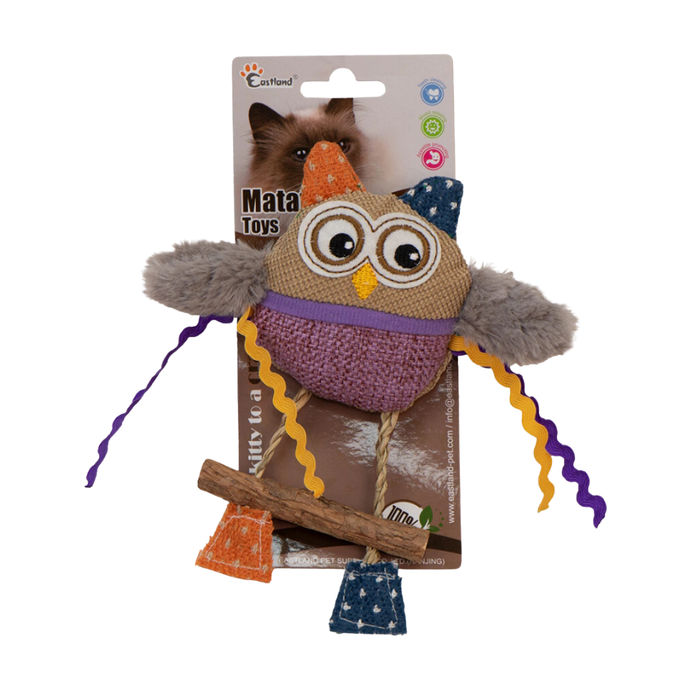 Eastland Catnip Plush Owl Toy for Active Play 16cm