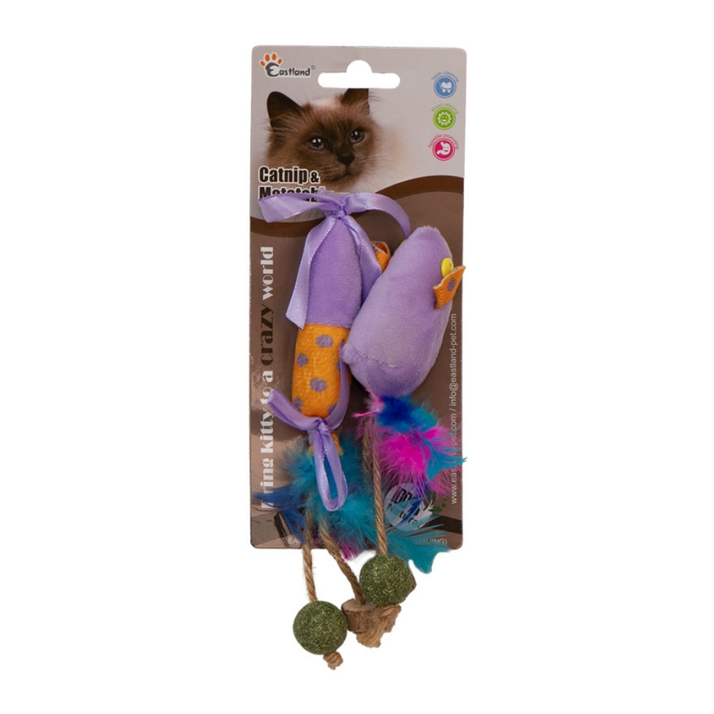 Eastland Matatabi & Catnip Plush Mouse and Candy Toy Set