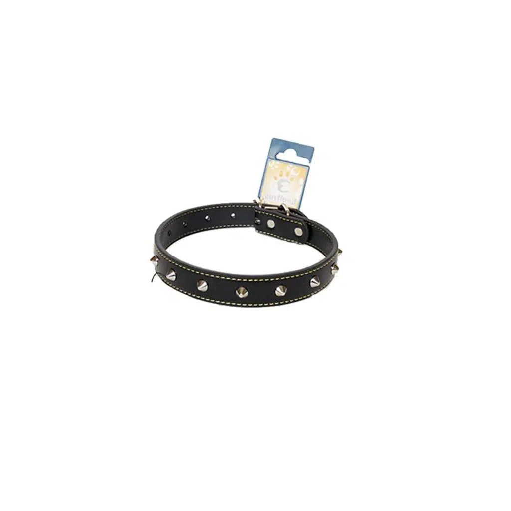 Eastland Metal Riveted Leather Dog Collar for Comfort 55cm