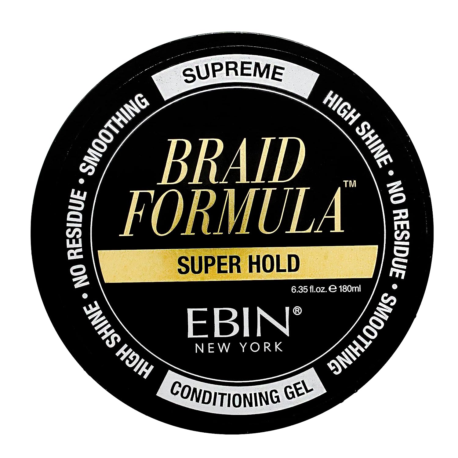 EBIN New York Braid Formula Conditioning Gel, Super Hold, 11 oz