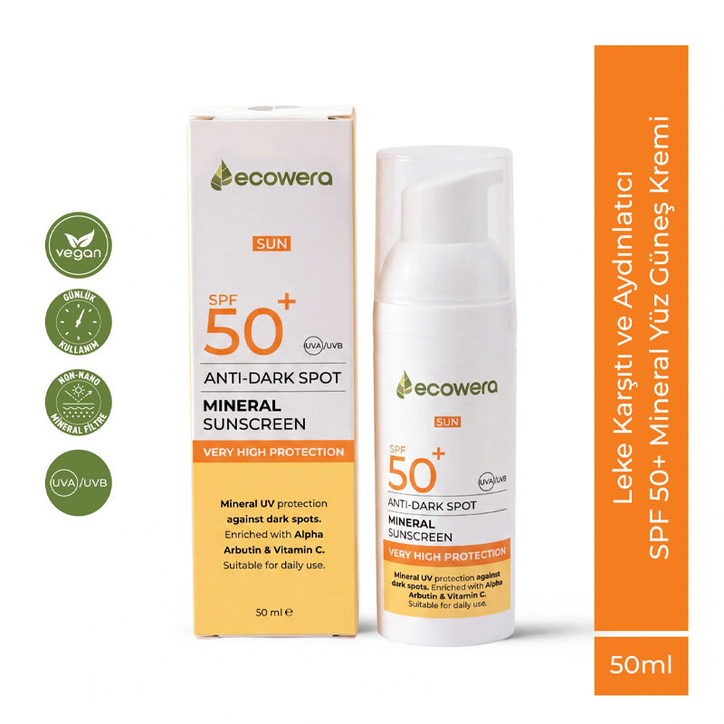 Ecowera Mineral Sunscreen SPF50+ Brightening Formula 50 ml