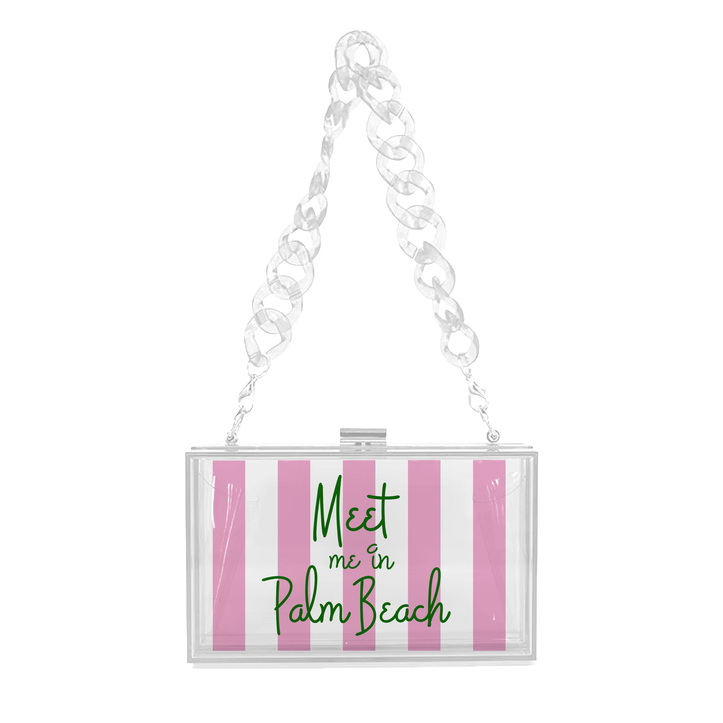 Toss Designs - Clear Box Clutch - Custom Meet me in Charleston