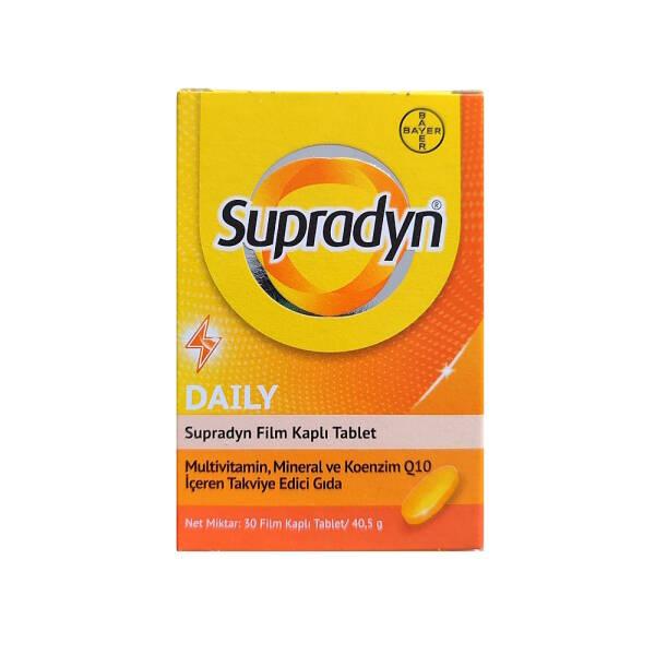 Supradyn Daily Multivitamin Supplement for Adults - 30 Tablets with Vitamins, Minerals, and Coenzyme Q10
