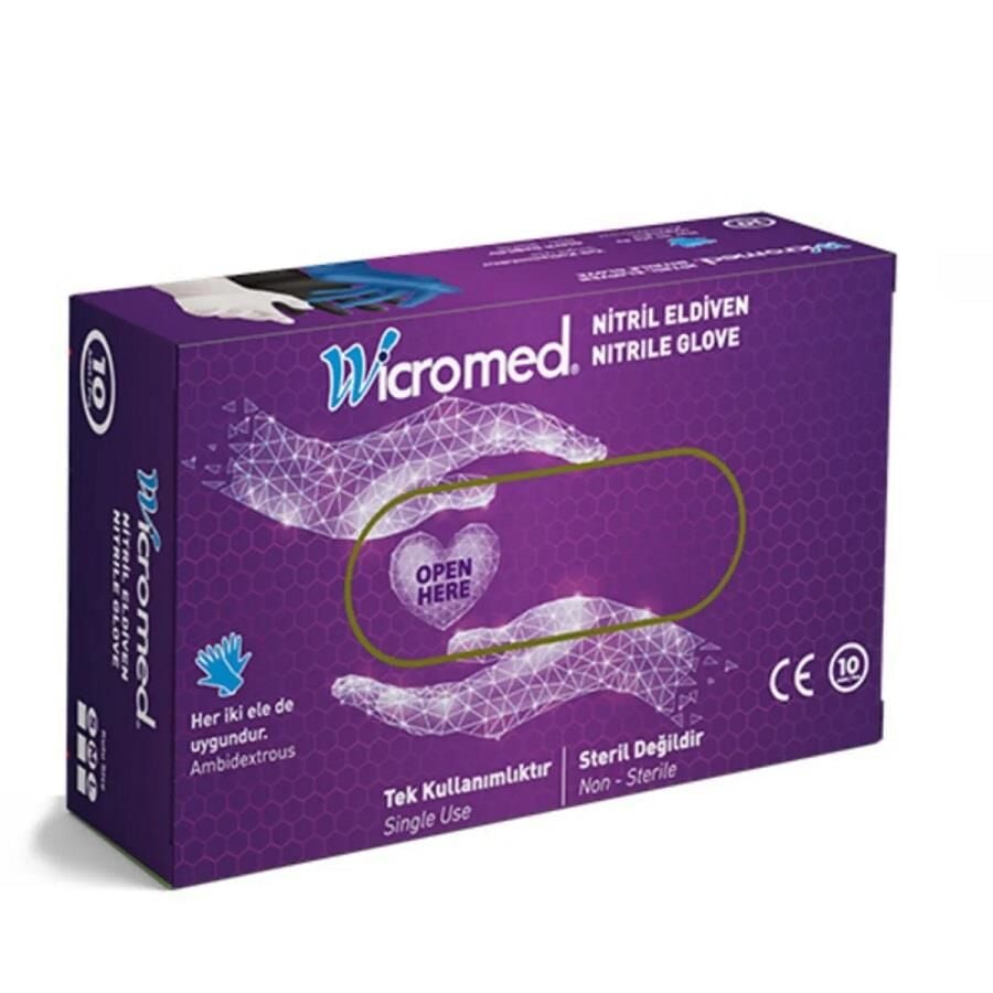 Wicromed Nitrile Examination Gloves Medium 10 Count