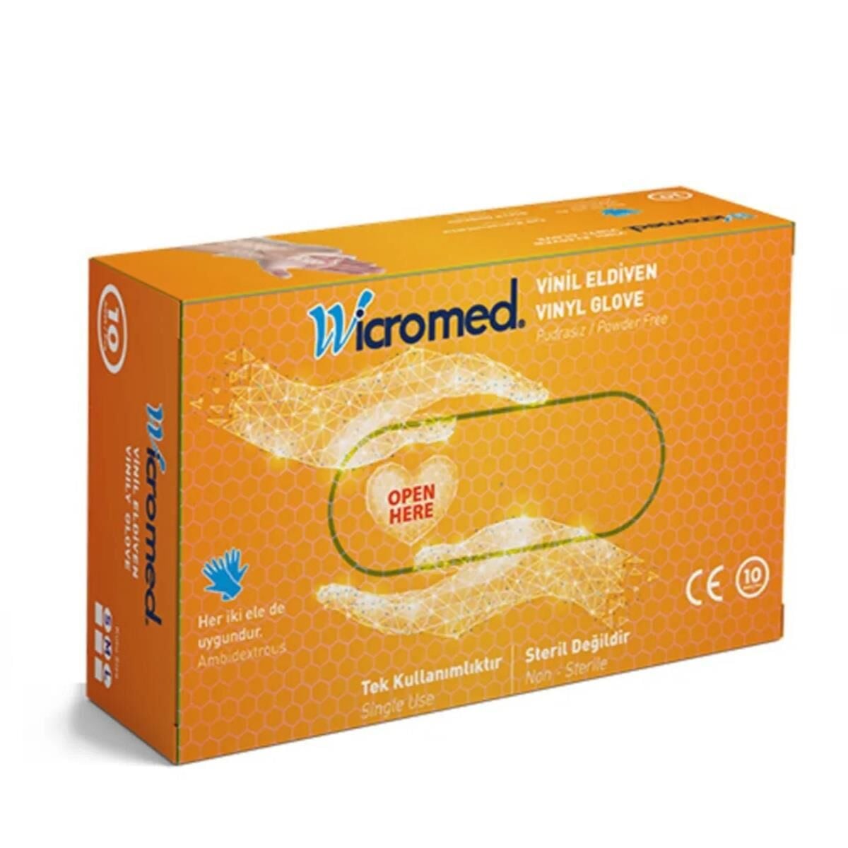 Wicromed Vinyl Examination Gloves Small Size 10 Count