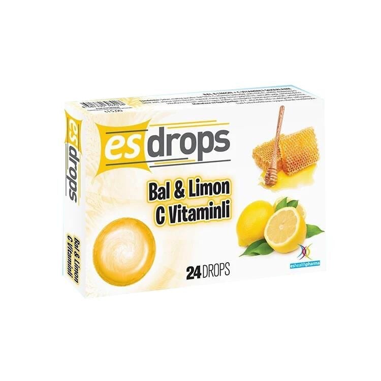Eshealth Pharma EsDrops Honey & Lemon with Vitamin C 24 Drops