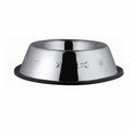 EuroDog Patterned Metal Pet Bowl for Food and Water 8 oz