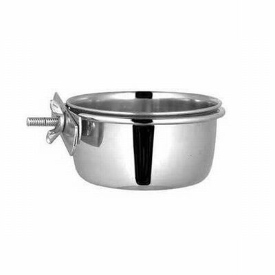 EuroDog Screw-On Metal Bird Food Bowl Large 30 oz