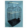 Eurogold Parrot Cage with Open Top Roof Black 47x36x70 cm