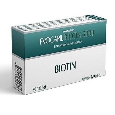 Evocapil Biotin 5000 mcg Hair and Nail Support 60 Tablets