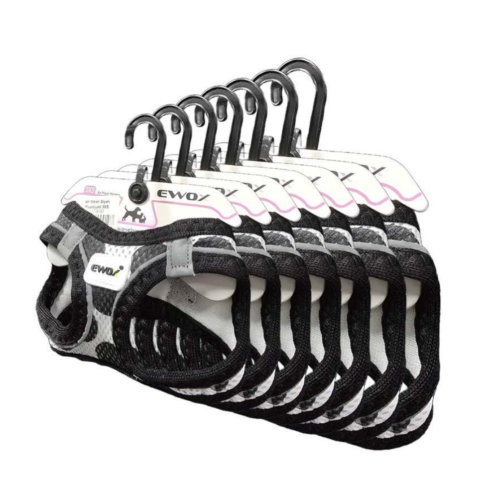Ewox Air Mesh Black Polka Dot Dog Harness 3XS
