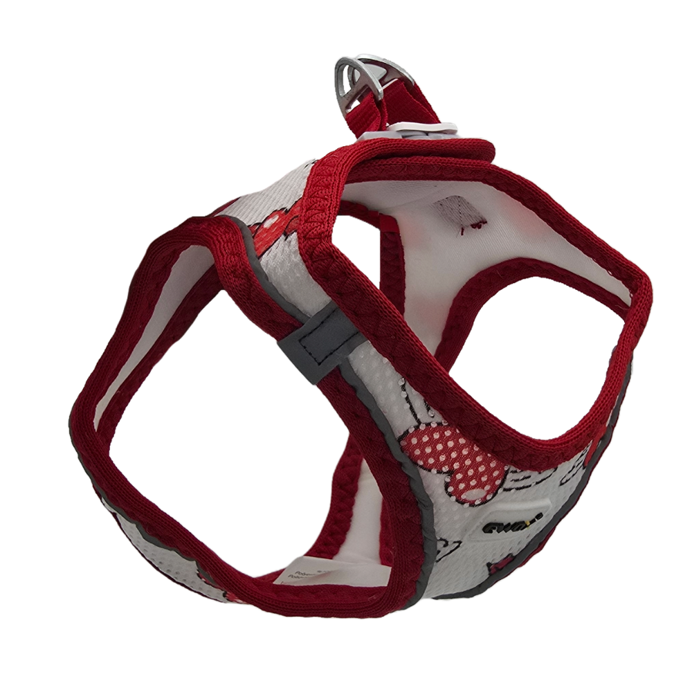 Ewox Air Mesh Heart Print Dog Harness Breathable 2XS