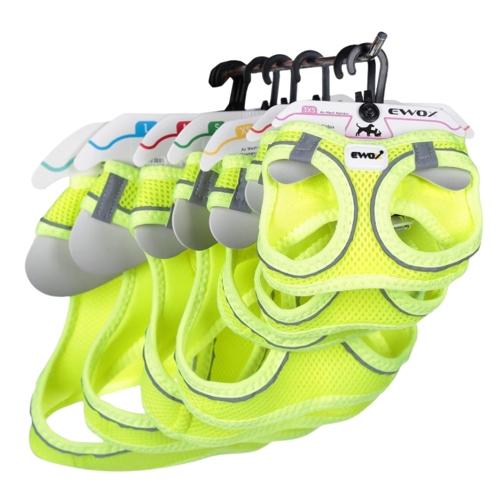 Ewox Air Mesh Yellow Dog Harness Breathable Design 3XS