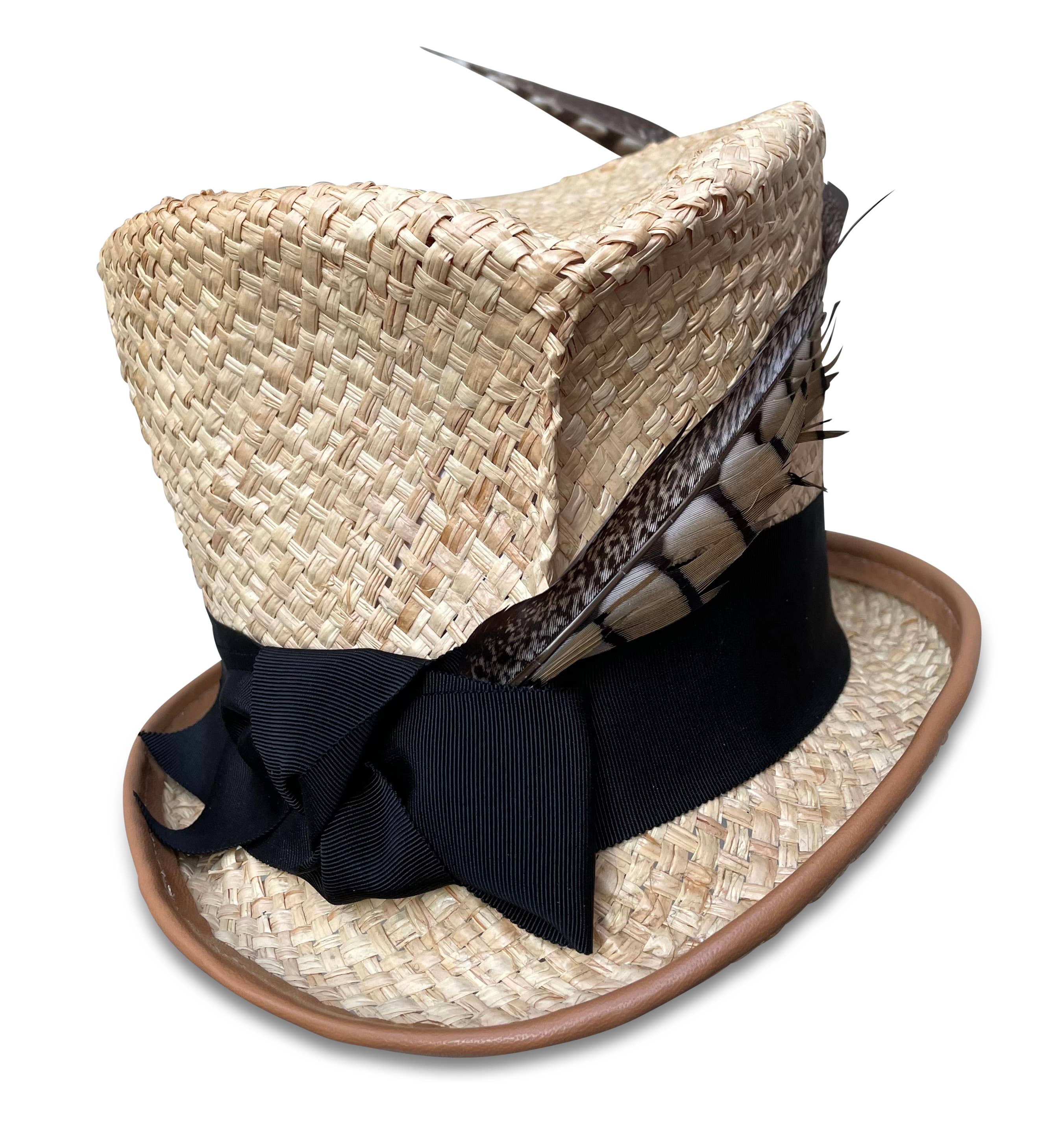 Cha Cha's House of Ill Repute - Fay - Twisted Straw Top Hat: Medium 22.5/23