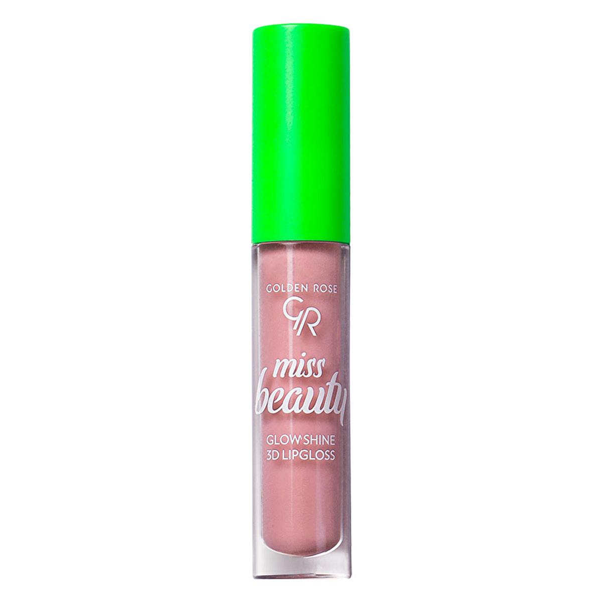 Golden Rose Miss Beauty Glow Shine 3D Lip Gloss - Baby Pink Vegan Volumizing & Moisturizing Lip Gloss for High-Shine Look