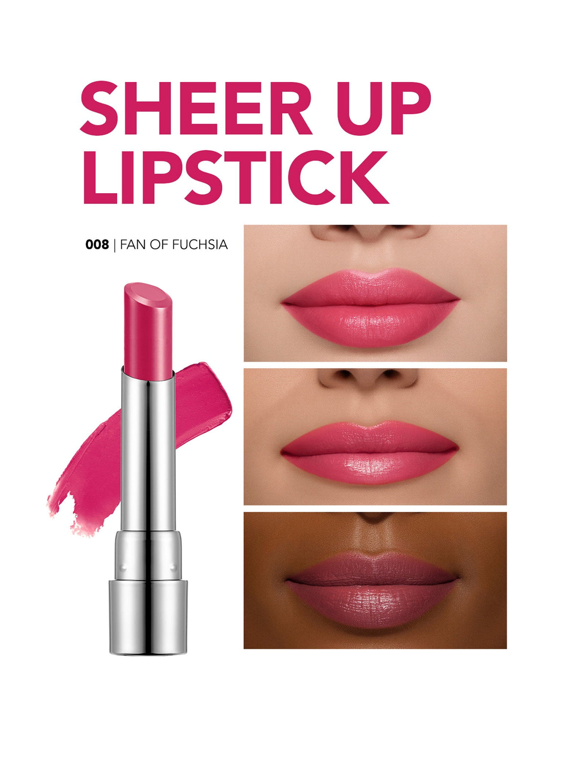 Flormar Sheer Up Glossy Moisturizing Lipstick 3g