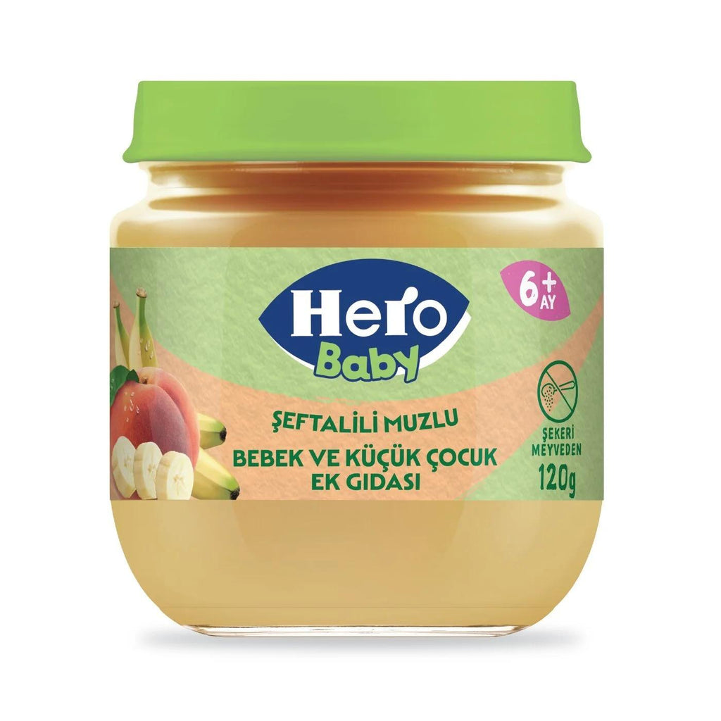 Hero Baby Peach and Banana Puree Baby Food 120g