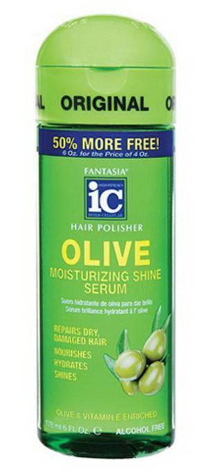 Fantasia IC Hair Polisher Olive Moisturizing Shine Serum 2 Oz