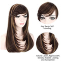 VIP Extensions Ash Blonde Straight Synthetic Fashion Wig with Bangs