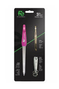 Fe 3-Piece Grooming Set with Nail Clipper and Tweezer