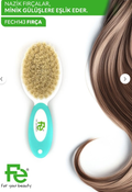 Fe In Style Soft Baby Hair Brush with Natural Bristles 1 Count