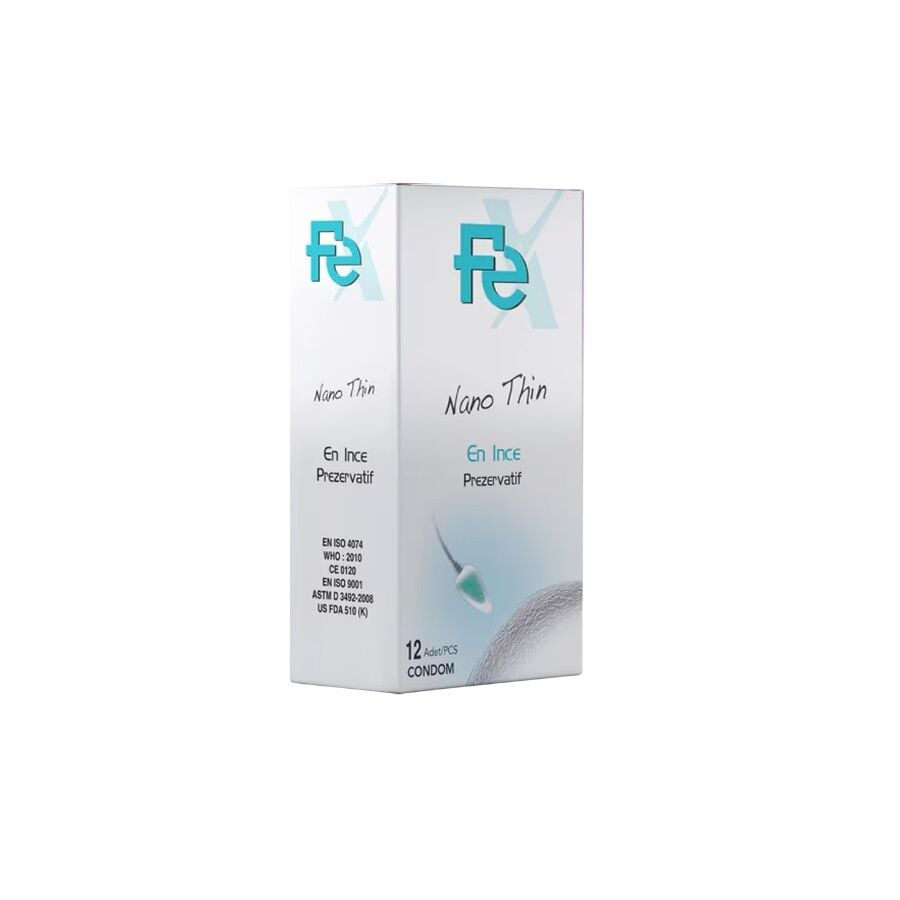 Fe Nano Thin Ultra Thin Condoms for Natural Feel 12 Count