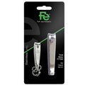 Fe Nail Clipper Set with Curved Blades for Grooming 2 Pieces
