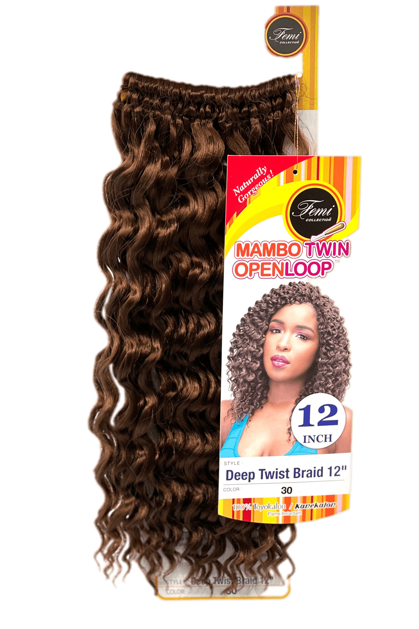 Femi Collection Mambo Twin Open Loop Deep Twist Braid Hair 12" Color 30