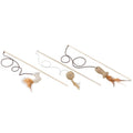 Ferplast Natural Cat Teaser Wand for Interactive Play 1 Count